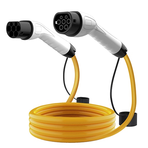 1-EVMOTIONS Delta Typ 2 -> Typ 2 8m (3x16A) Elektroauto Ladekabel